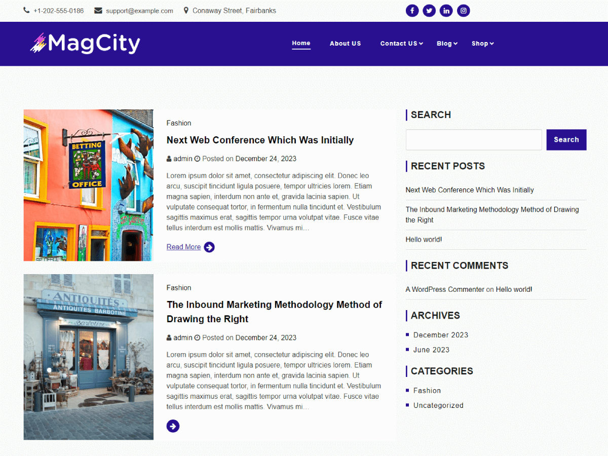 Magcity theme screenshot