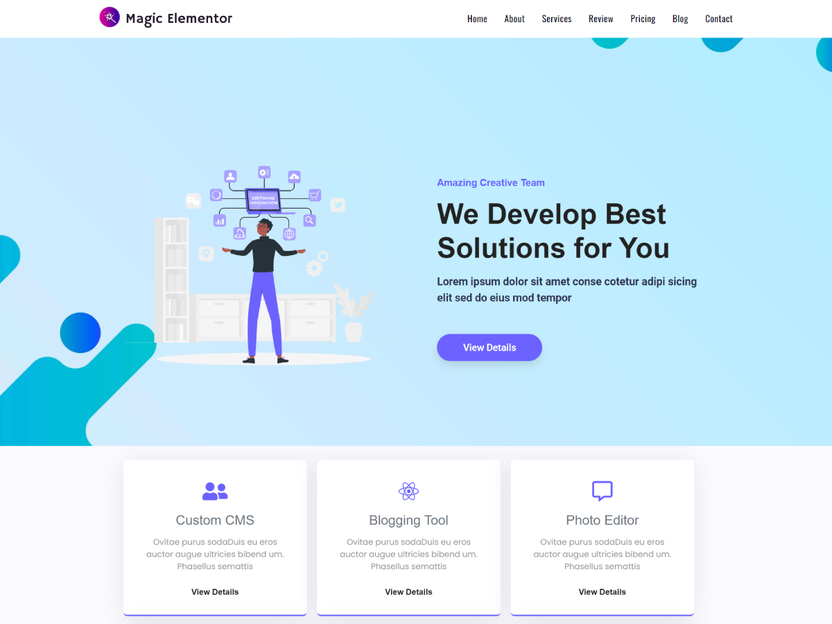 Magic Elementor theme screenshot