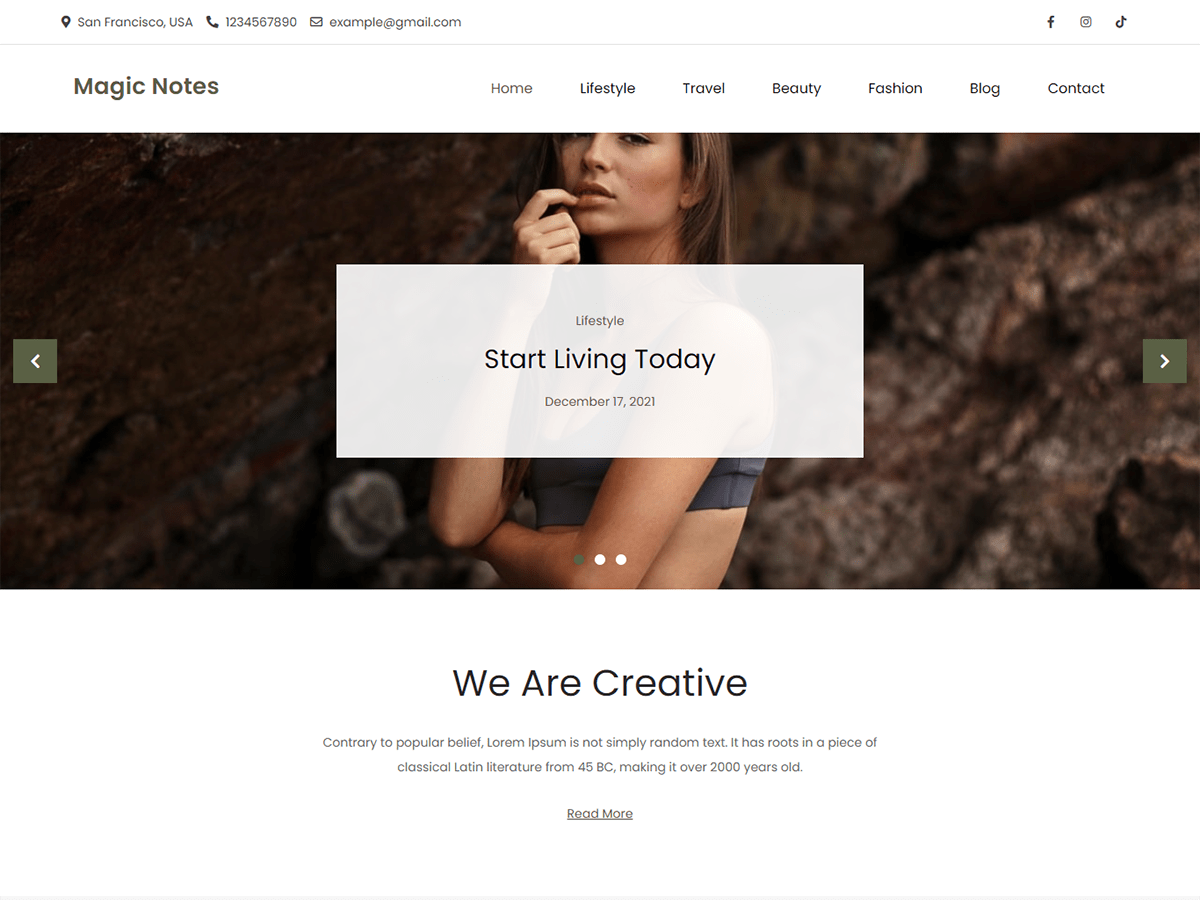 Magic Notes theme screenshot