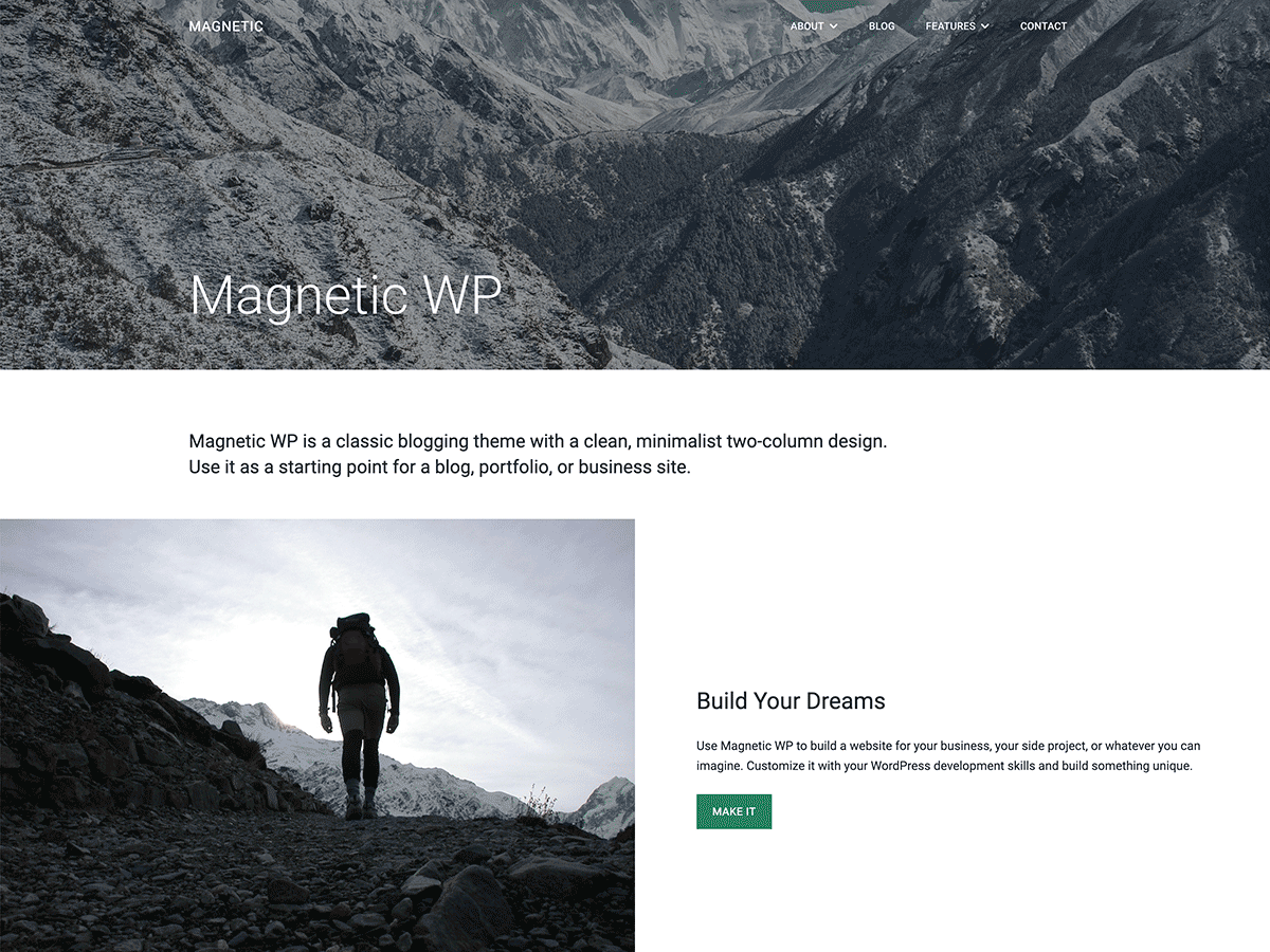 Magnetic WP theme screenshot