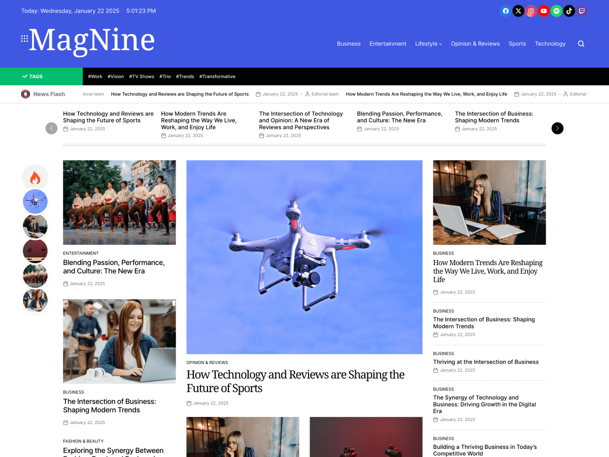 MagNine theme screenshot