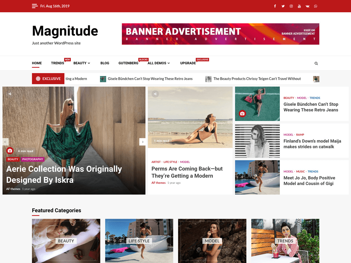 Magnitude theme screenshot