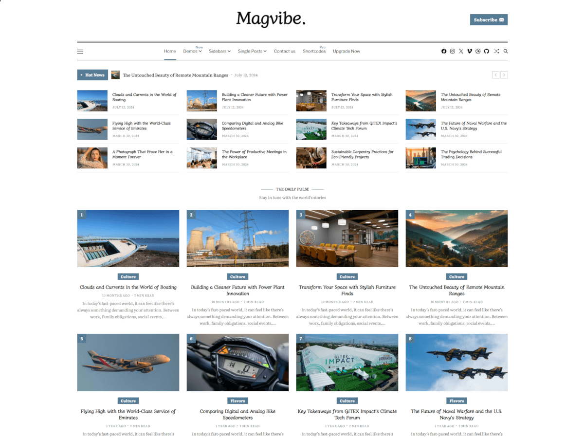 Magvibe theme screenshot