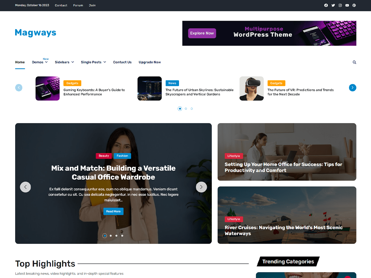 Magways theme screenshot