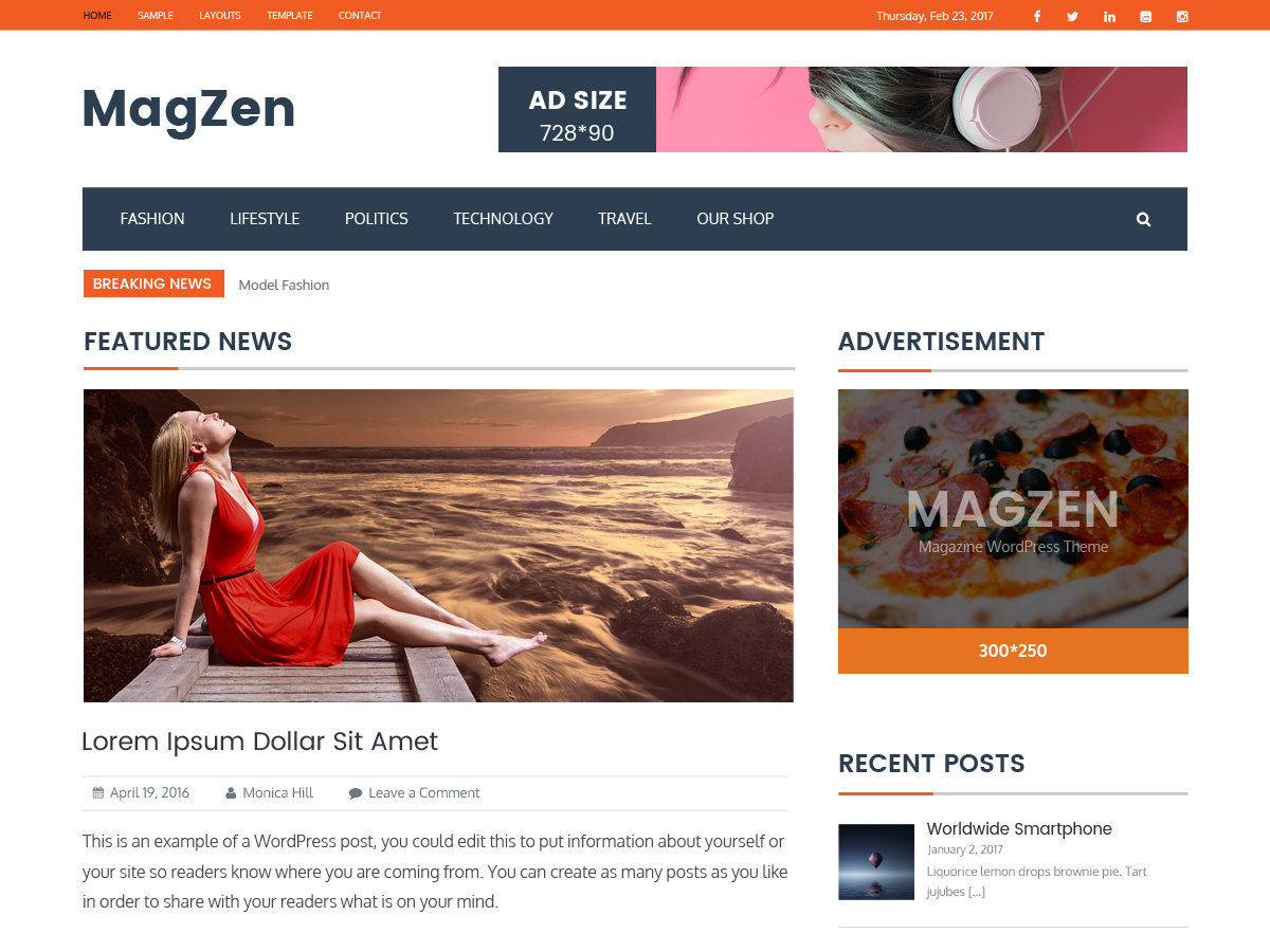 MagZen theme screenshot