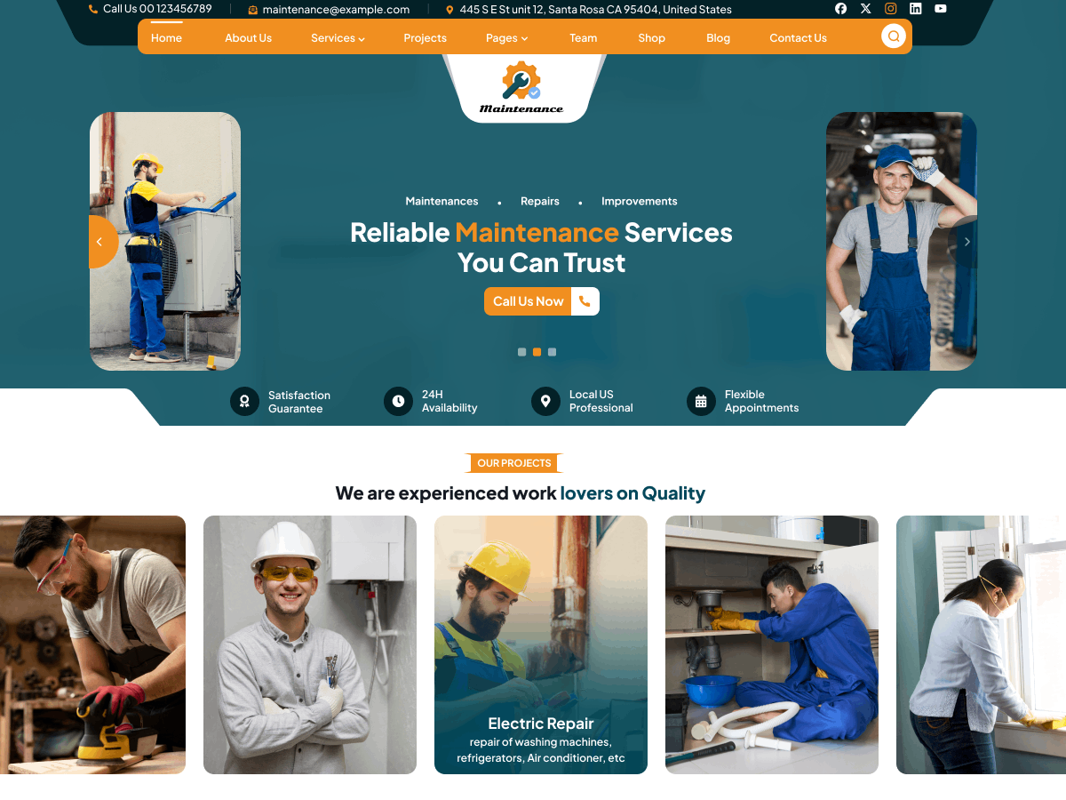 Maintenance Works theme screenshot