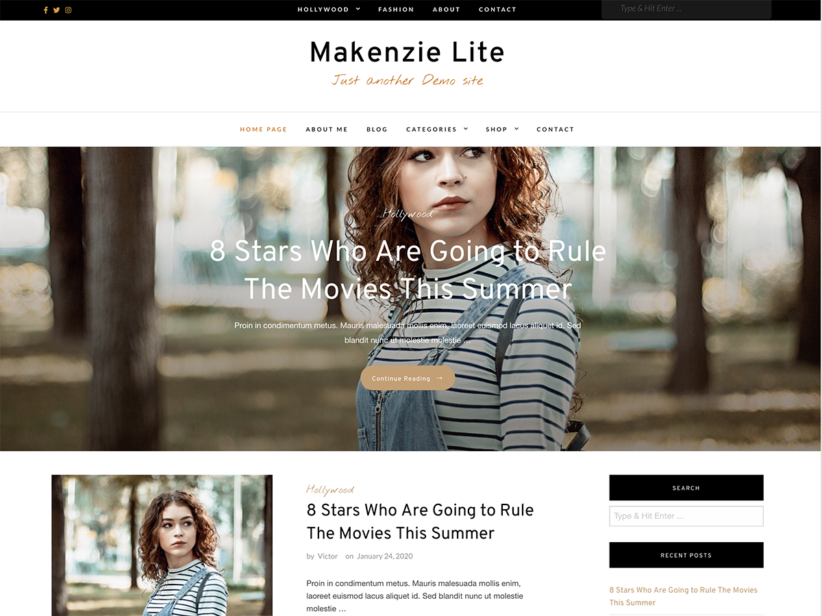 Makenzie Lite theme screenshot