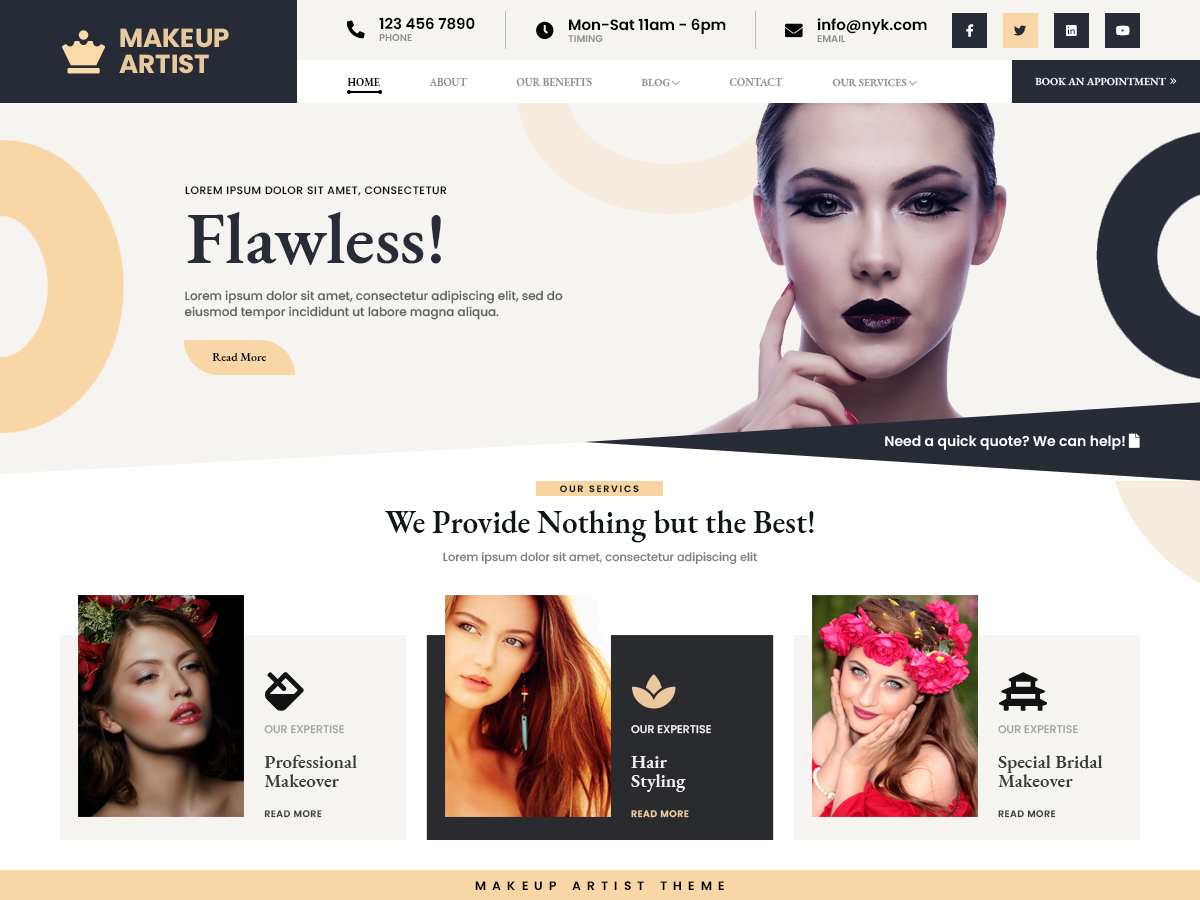 Makeup Artist theme screenshot