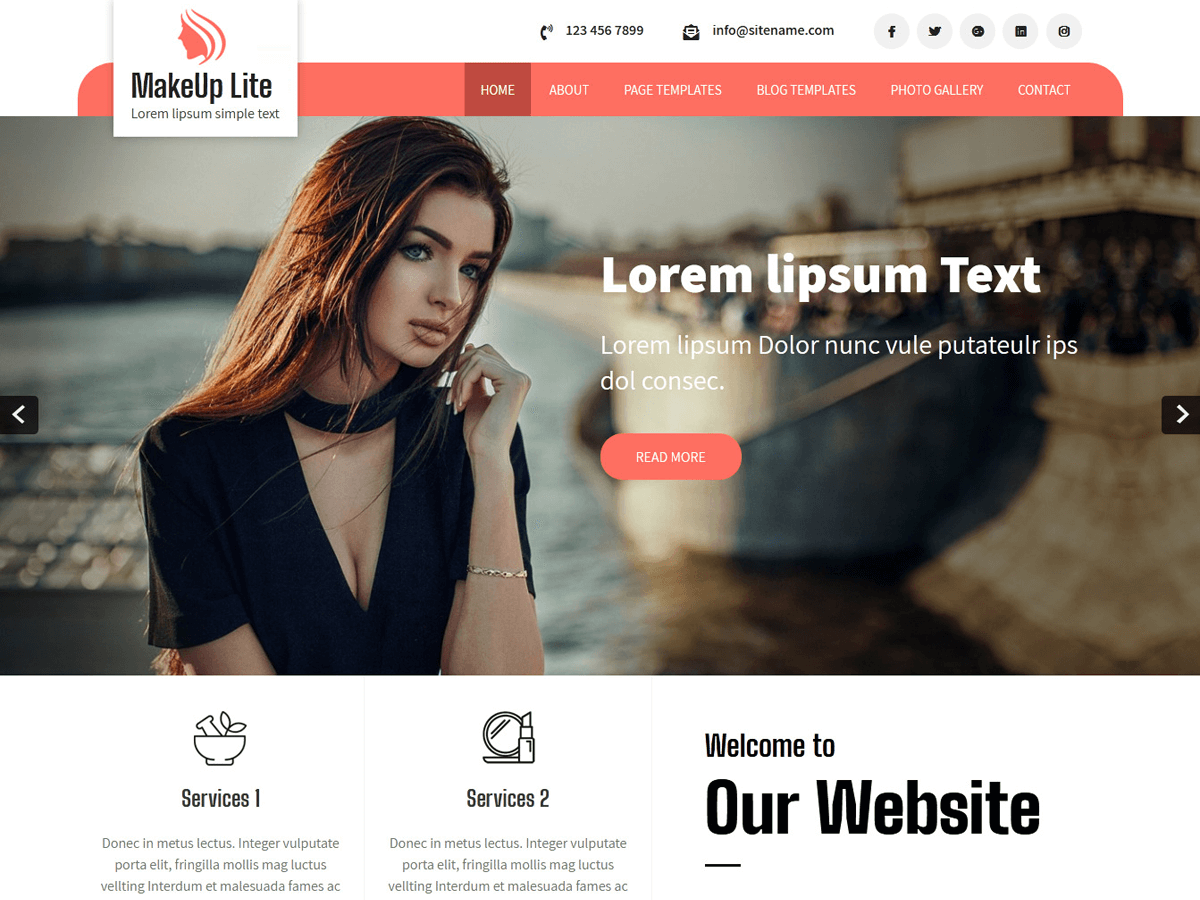 Makeup Lite theme screenshot