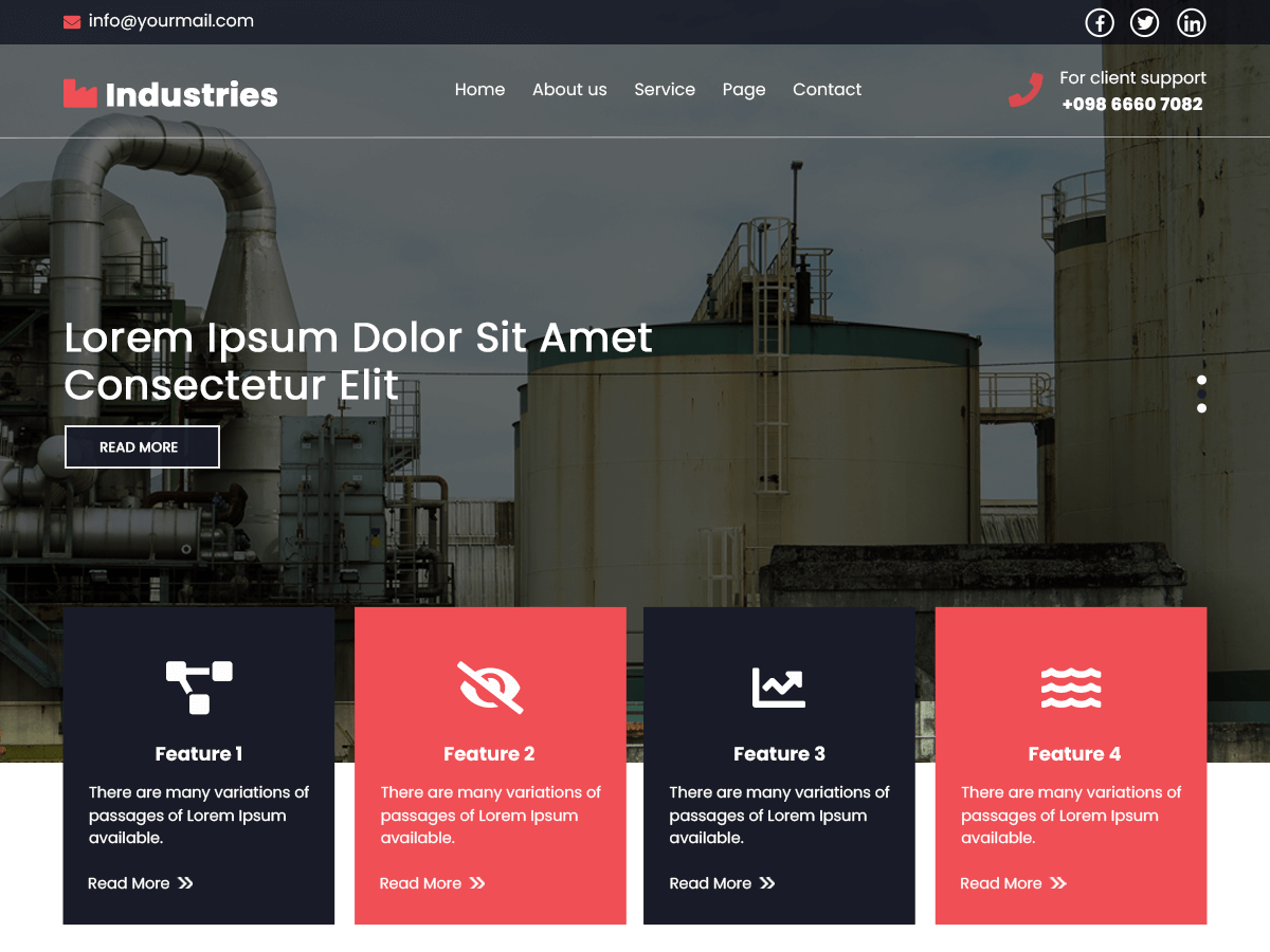 Manufacturing Industry theme screenshot