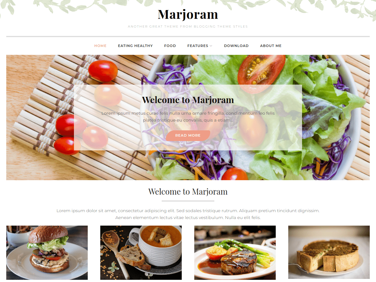 Marjoram theme screenshot