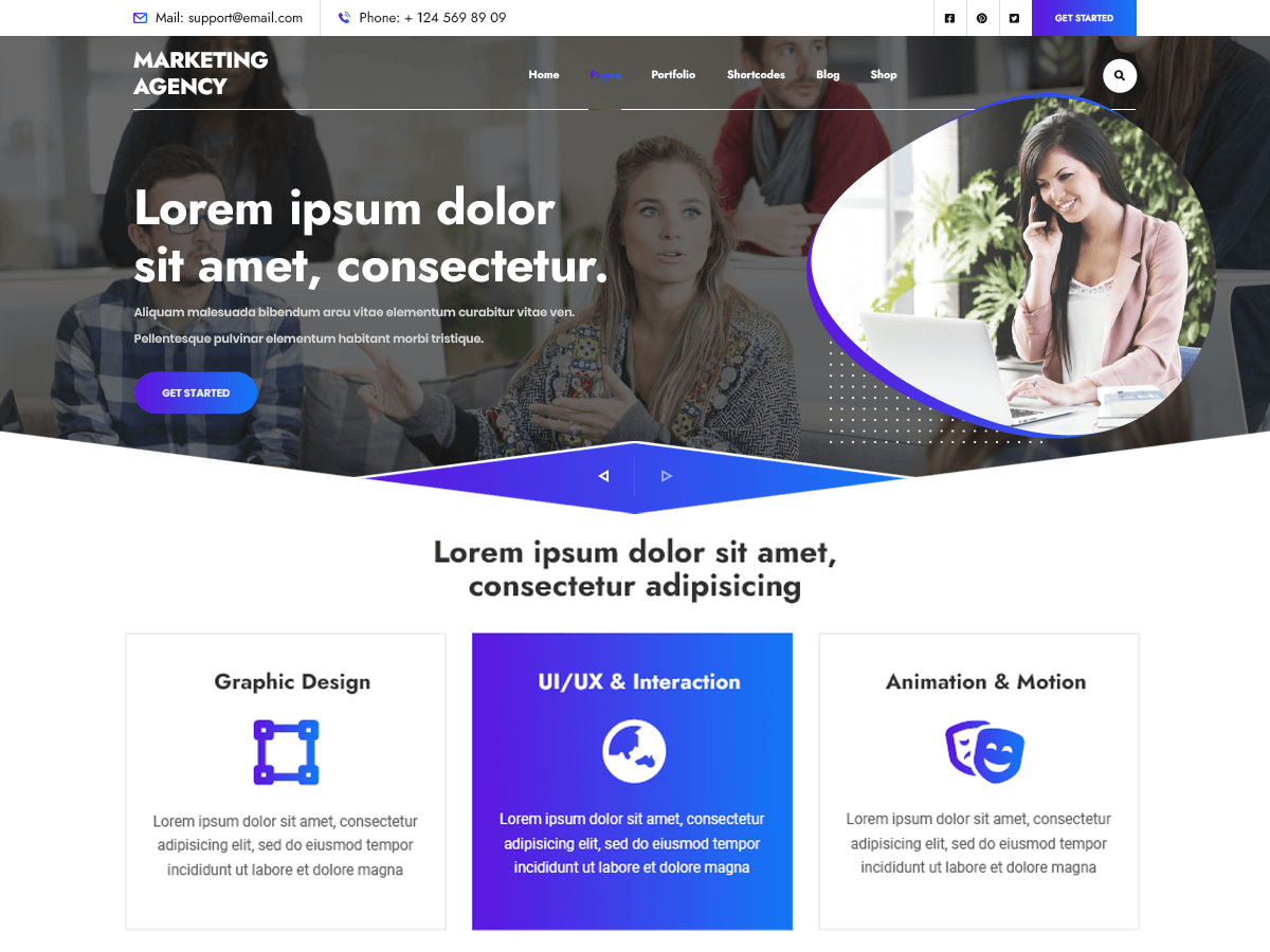 Marketing Agency theme screenshot