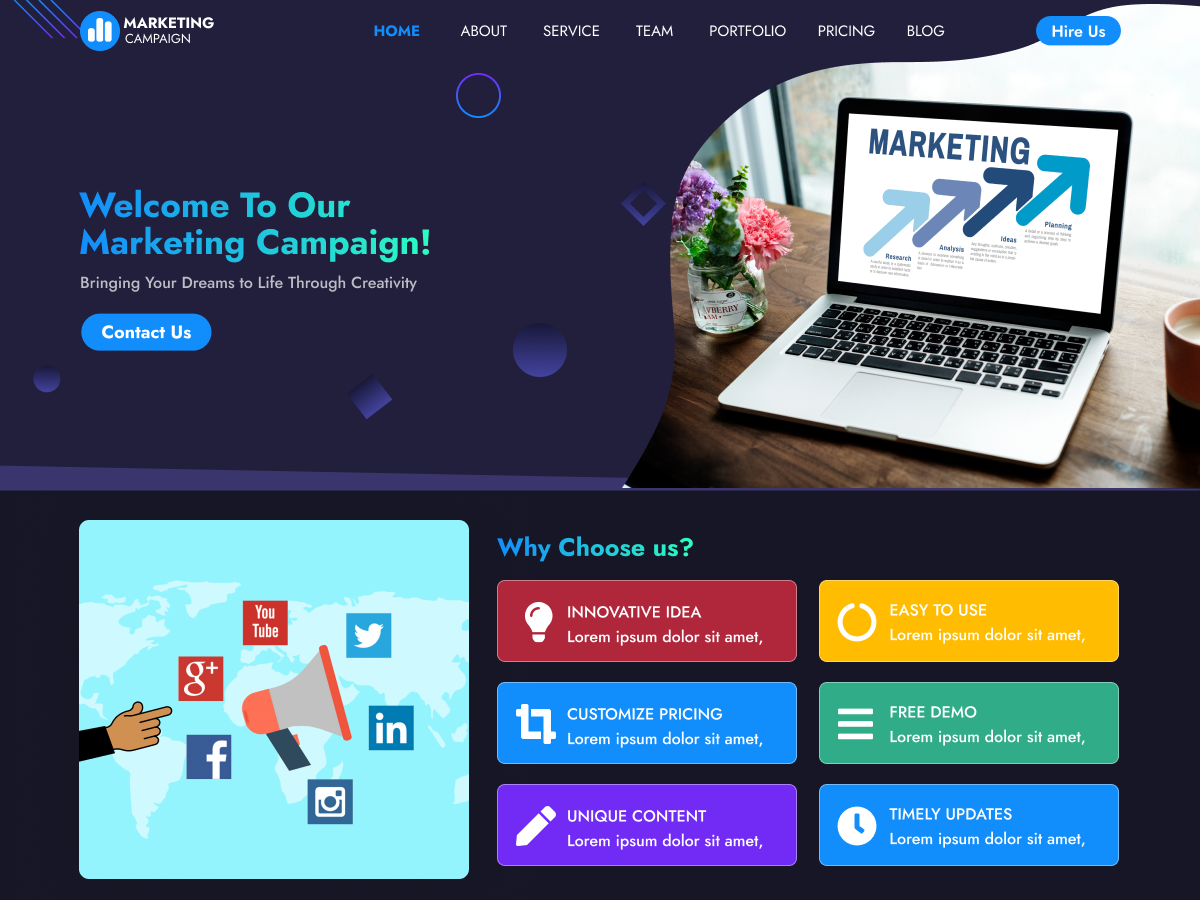 Marketing Campaigns theme screenshot