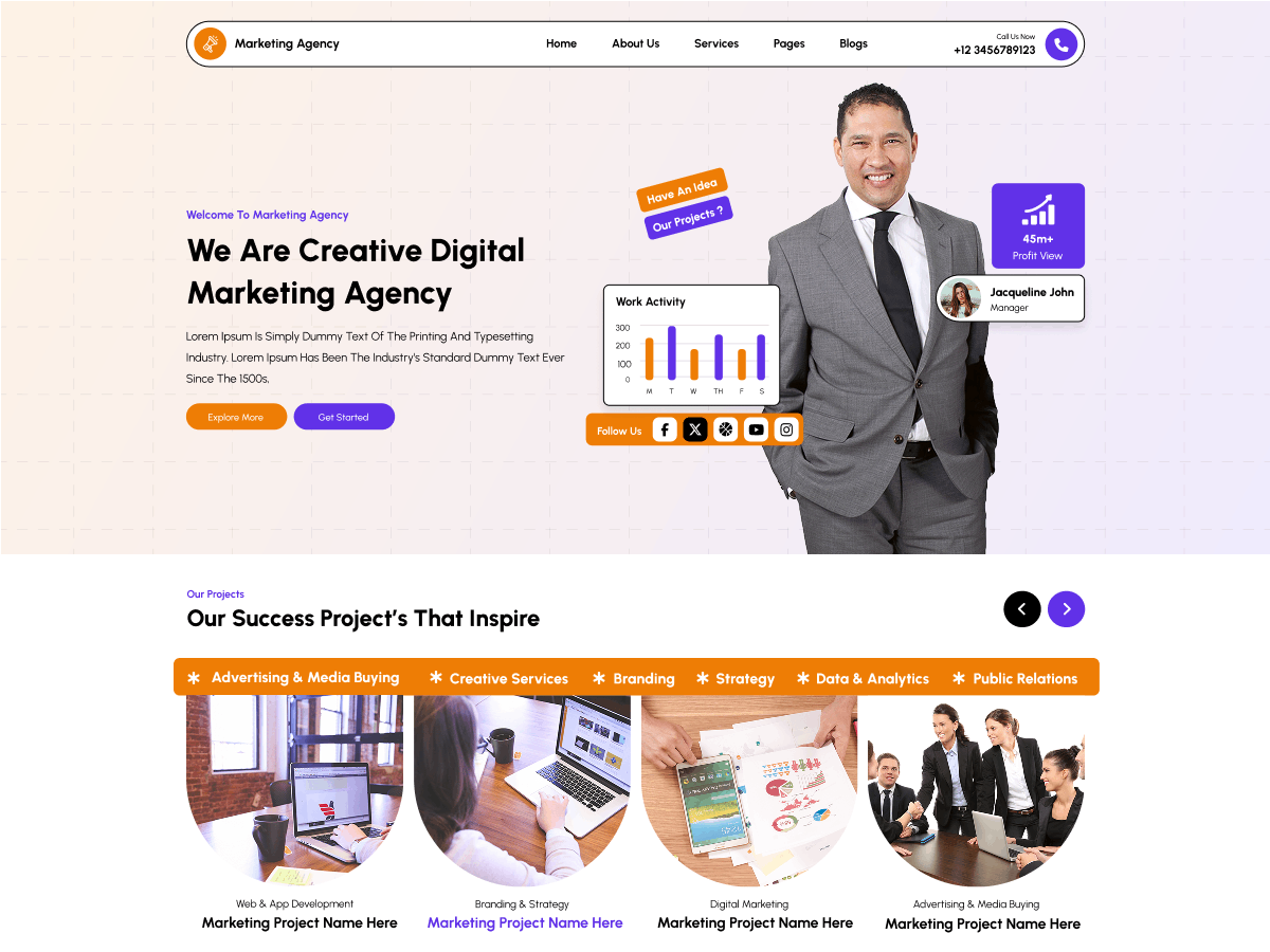 Marketing Firm theme screenshot