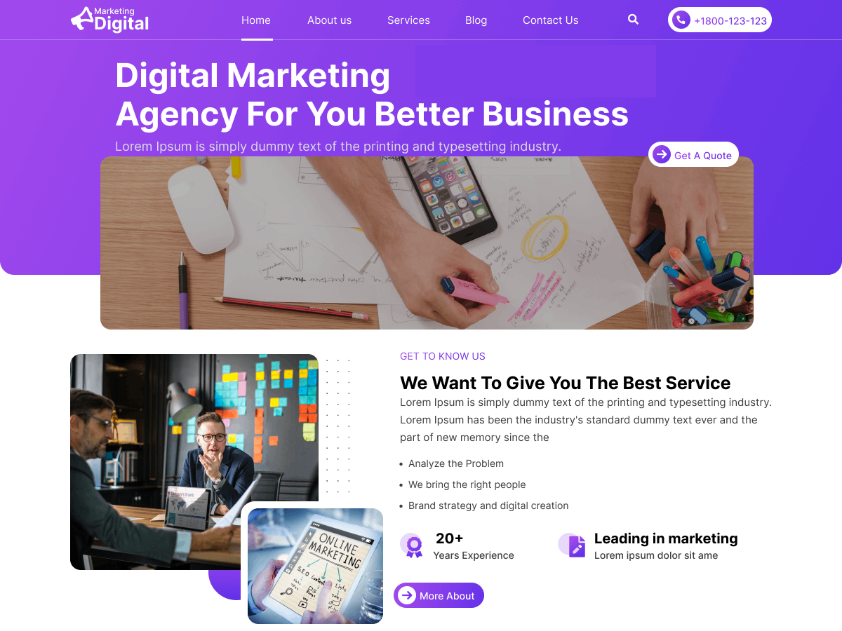 Marketr theme screenshot