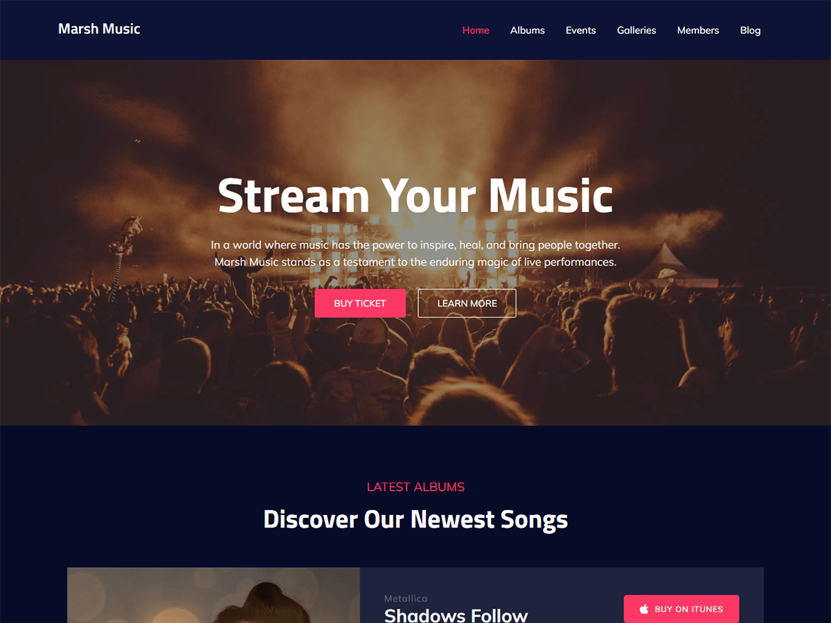 Marsh Music theme screenshot