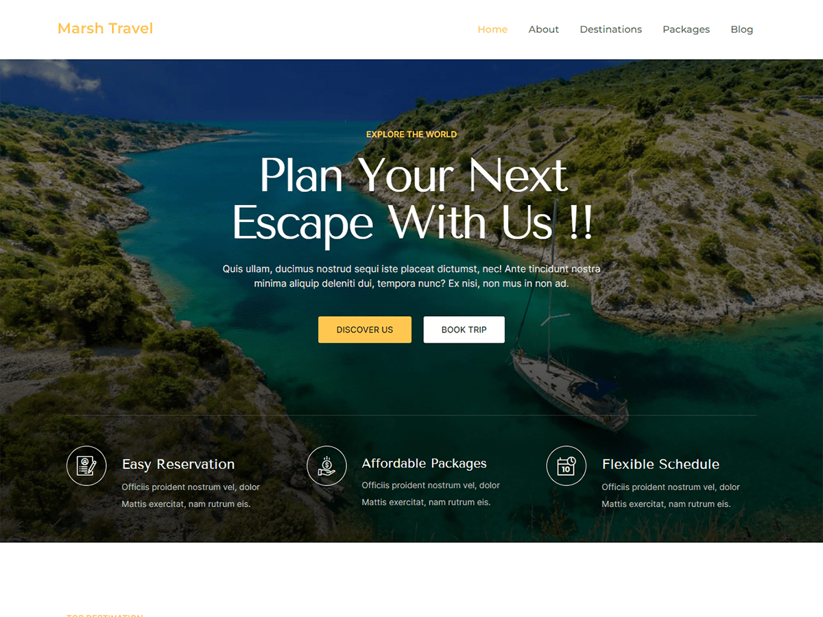 Marsh Travel theme screenshot