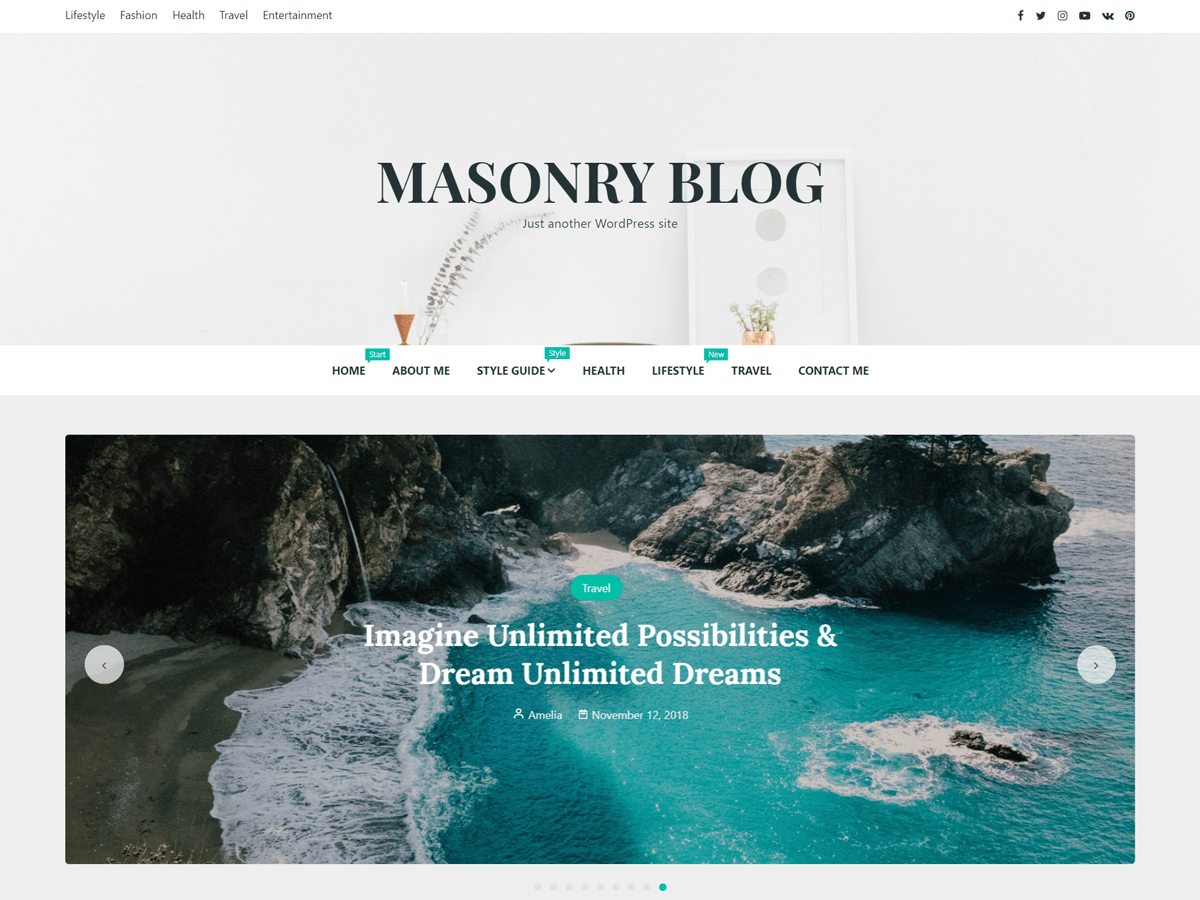 Masonry Blog theme screenshot