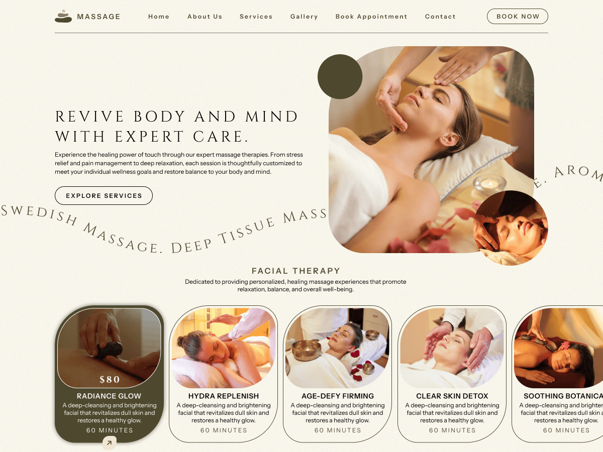 Massage Parlor theme screenshot