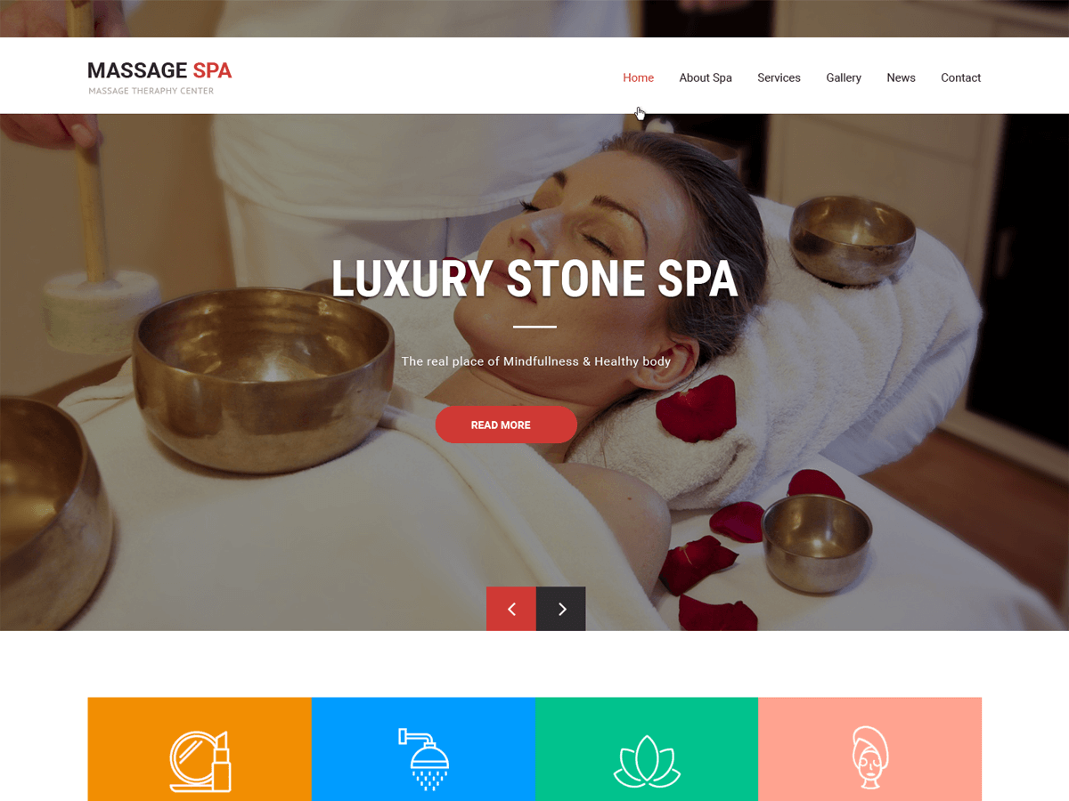 Massage Spa theme screenshot