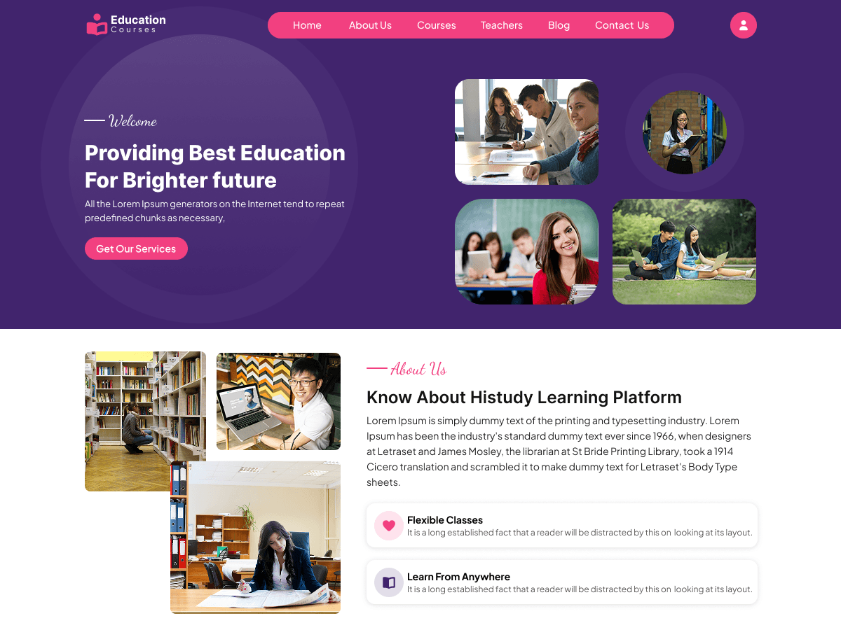 Master Education theme screenshot