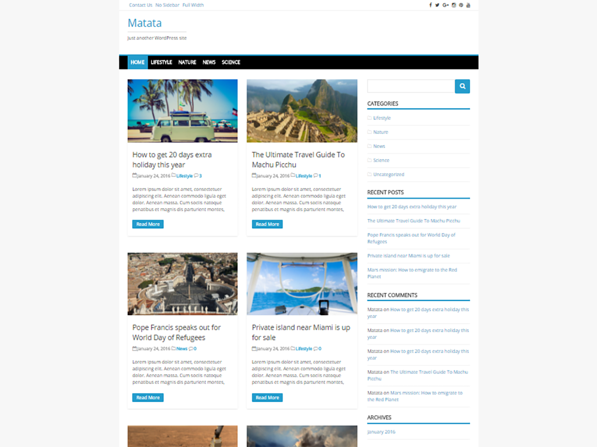 Matata theme screenshot