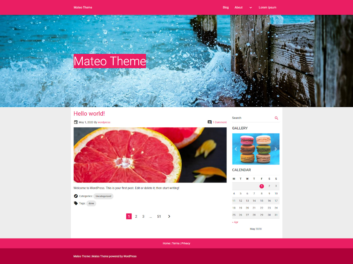 Mateo theme screenshot