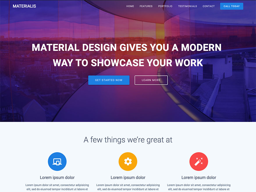 Materialis theme screenshot