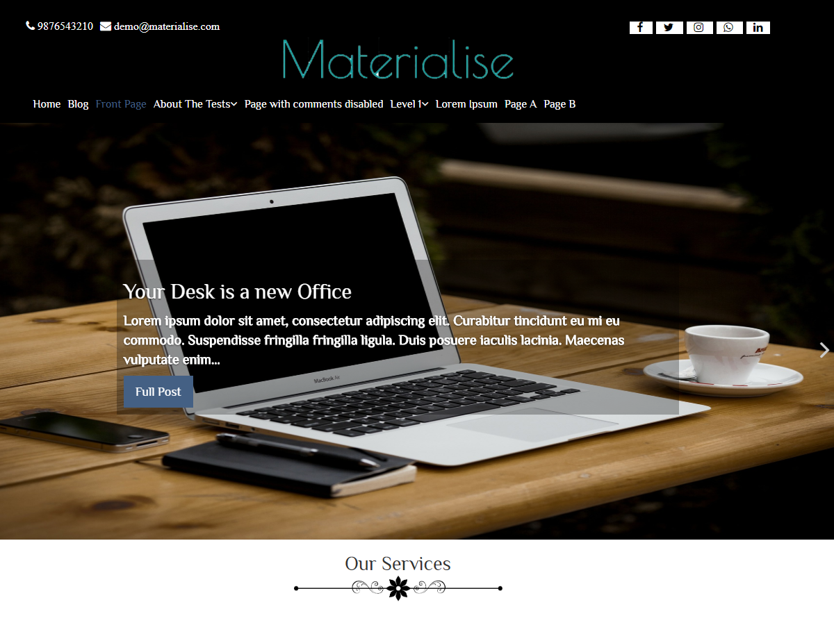 materialise theme screenshot