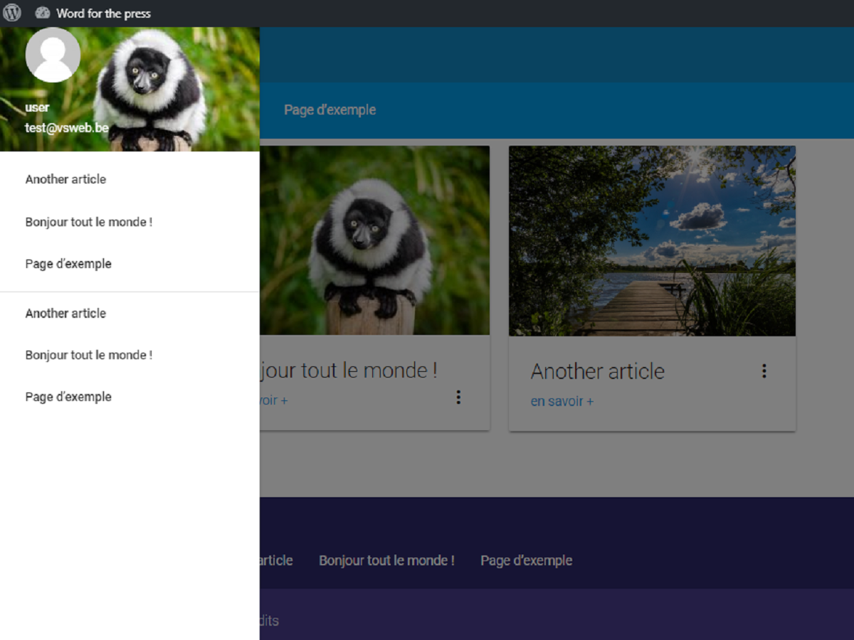 Materialize Template theme screenshot