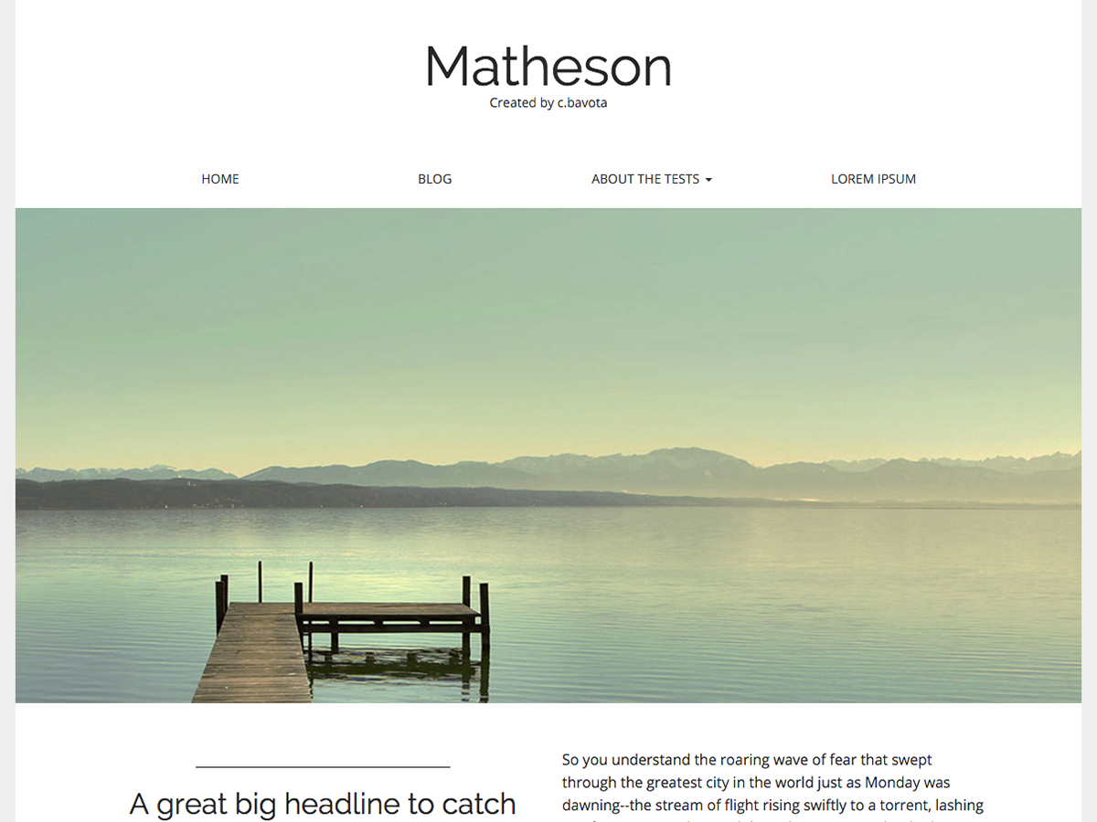 Matheson theme screenshot