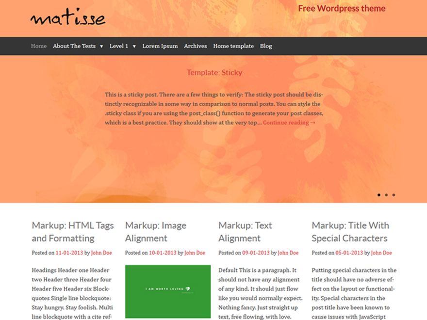 Matisse theme screenshot