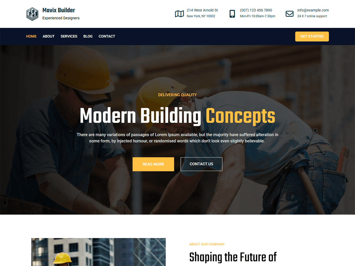 Mavix Builder theme screenshot