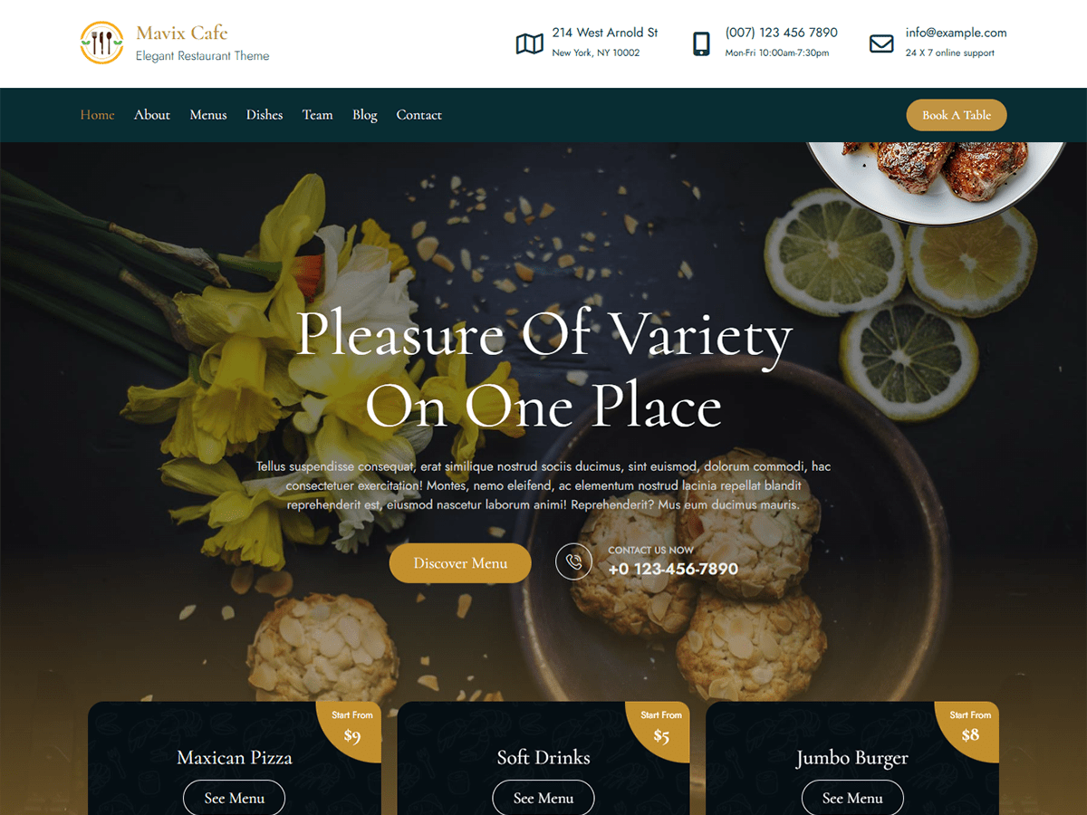 Mavix Cafe theme screenshot