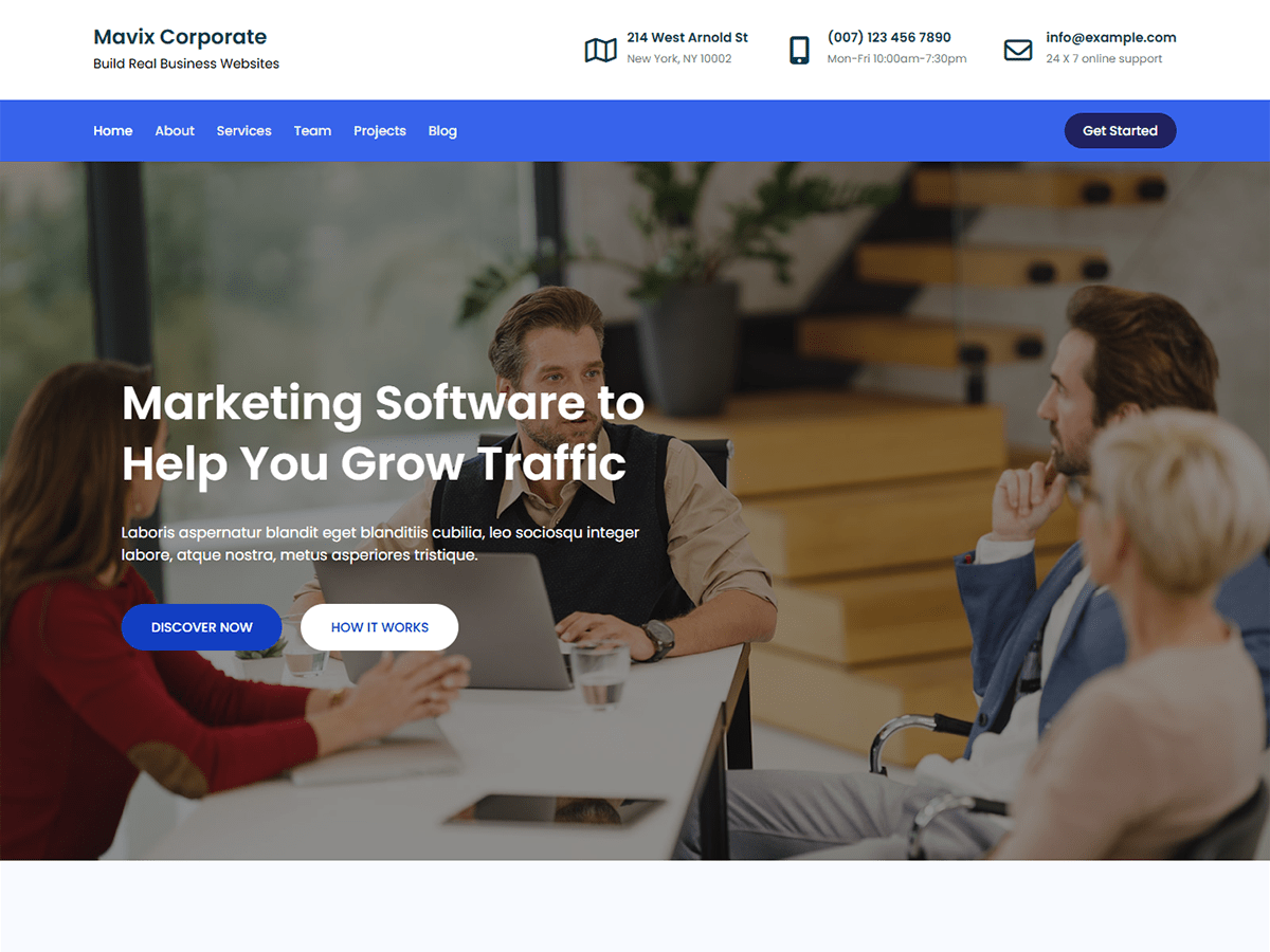 Mavix Corporate theme screenshot