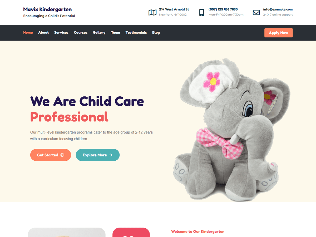 Mavix Kindergarten theme screenshot