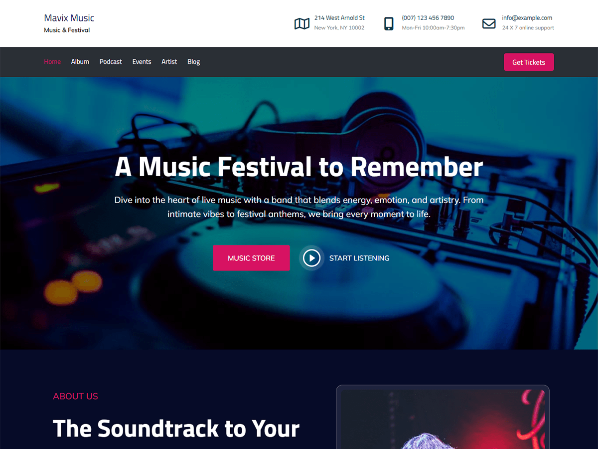 Mavix Music theme screenshot