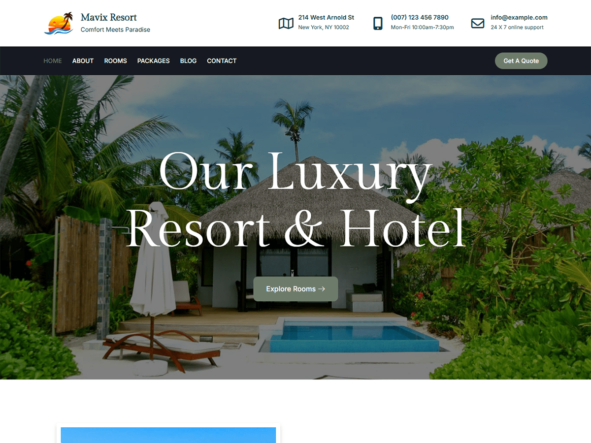 Mavix Resort theme screenshot