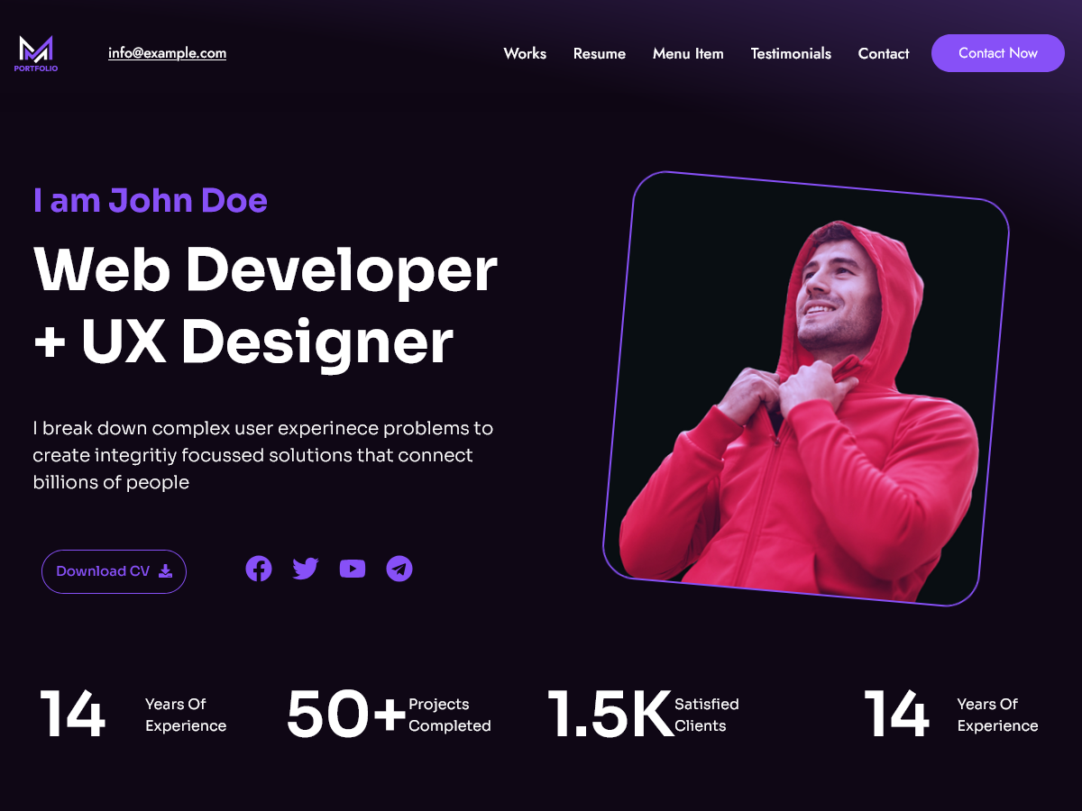 Max Portfolio theme screenshot
