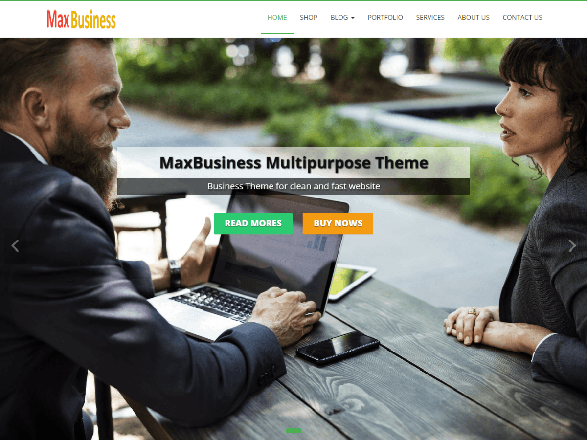 MaxBusiness theme screenshot