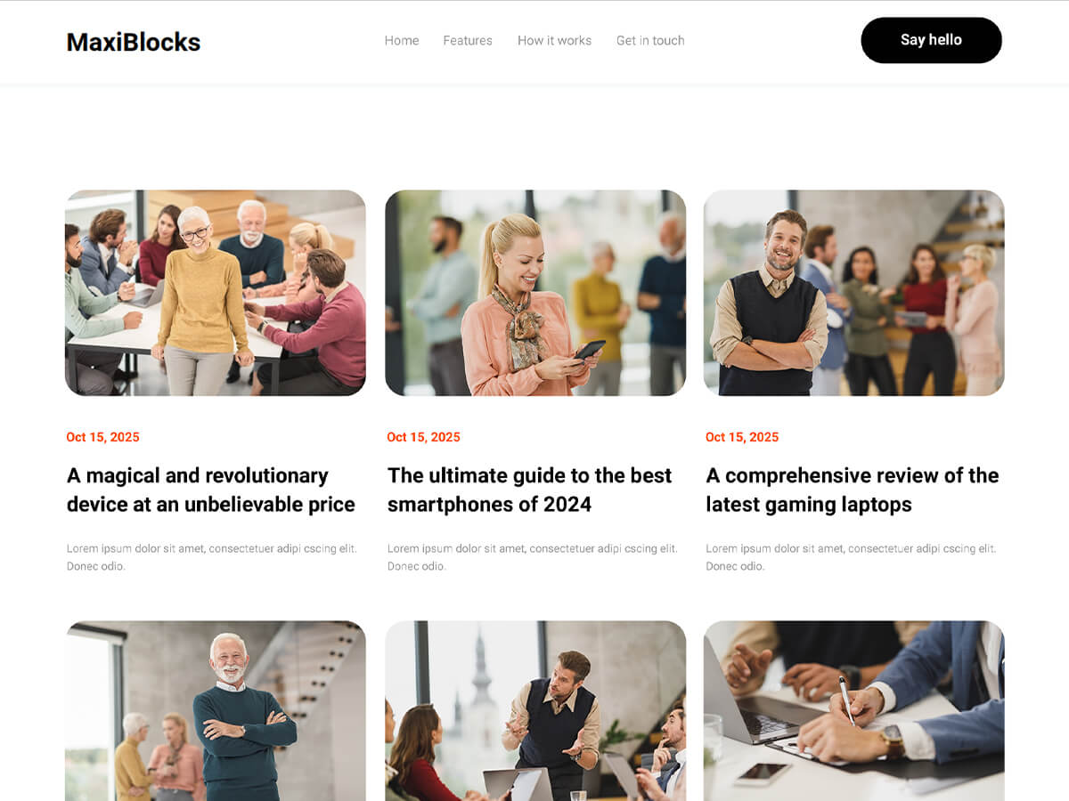 MaxiBlocks Go theme screenshot