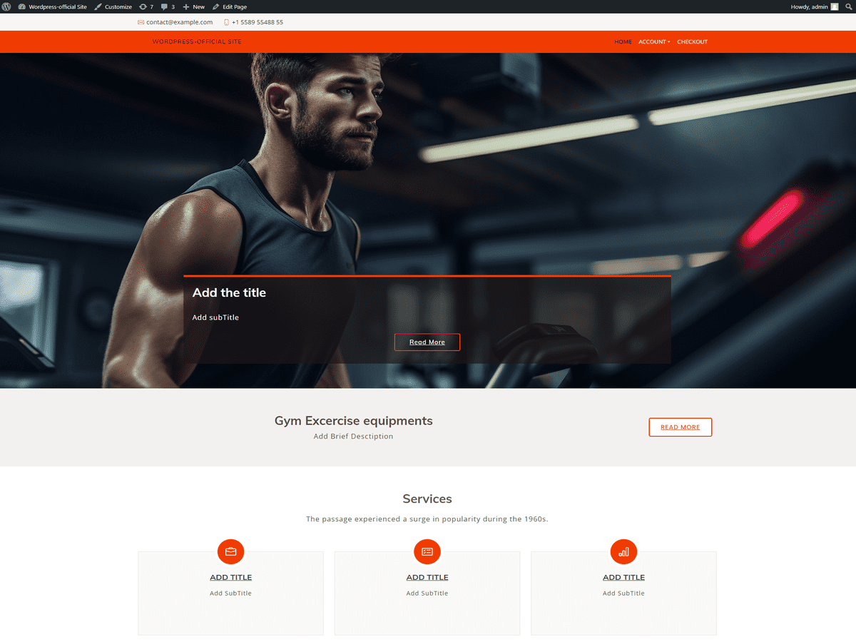 MaximGym theme screenshot