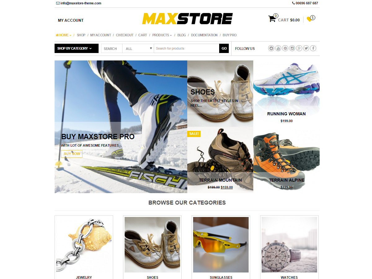 MaxStore theme screenshot