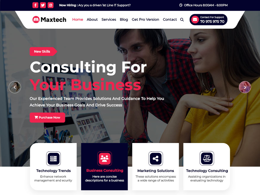Maxtech theme screenshot