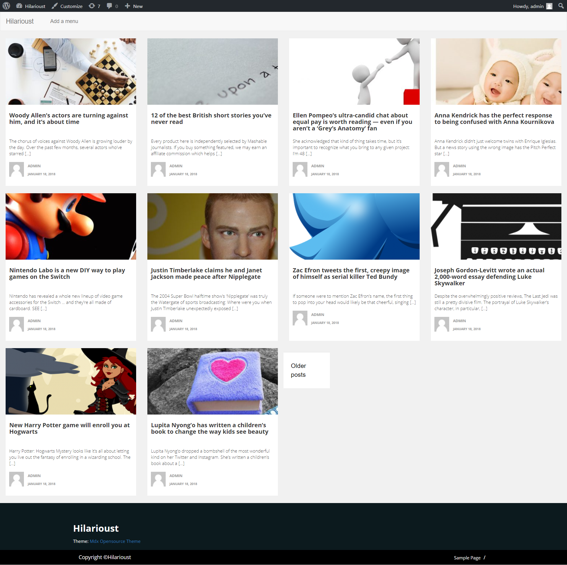 MDX OpenSource theme screenshot