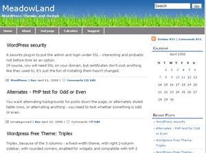 meadowland theme screenshot