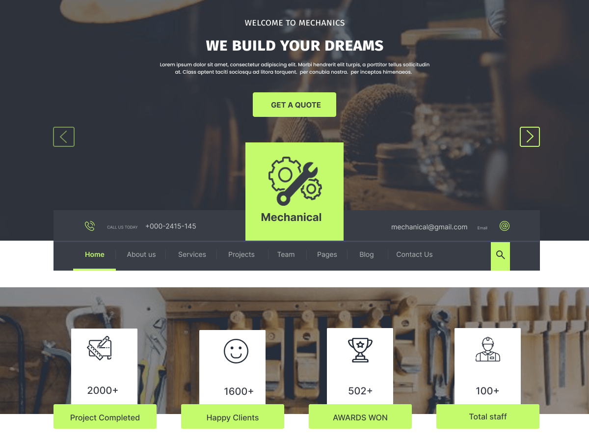 Mechanical Industry theme screenshot