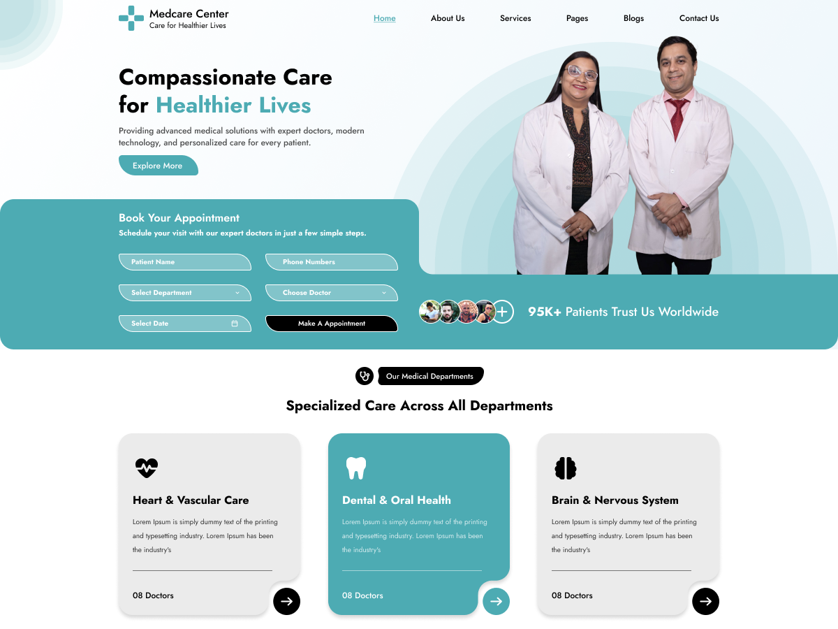 Medcare Center theme screenshot