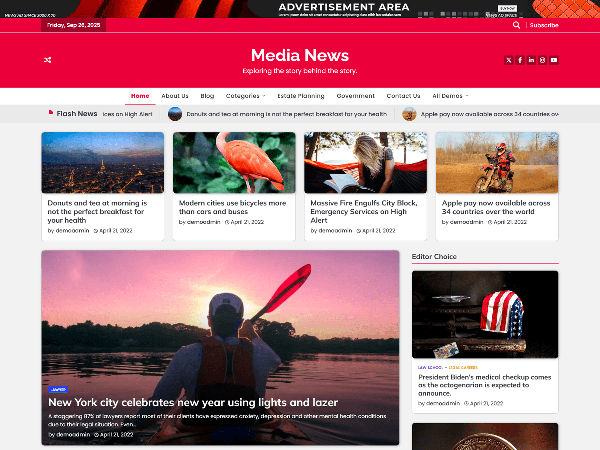 Media News theme screenshot