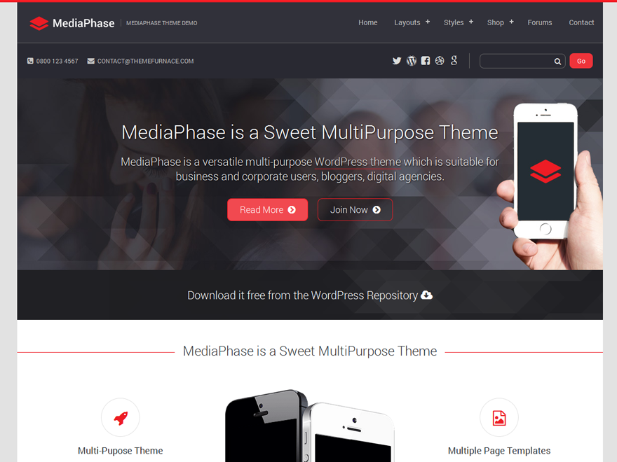 Mediaphase Lite theme screenshot